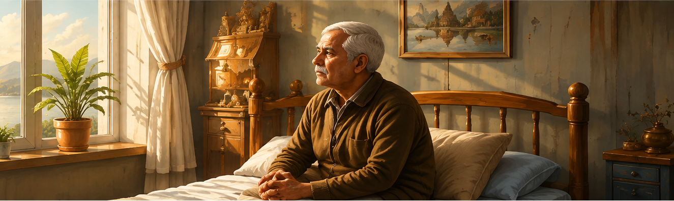 अकेले वृद्ध व्यक्ति